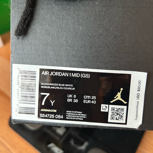 Air jordan 1 mid racer blue GS